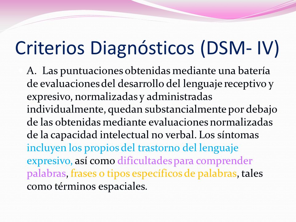 Criterios Diagnósticos (DSM- IV)