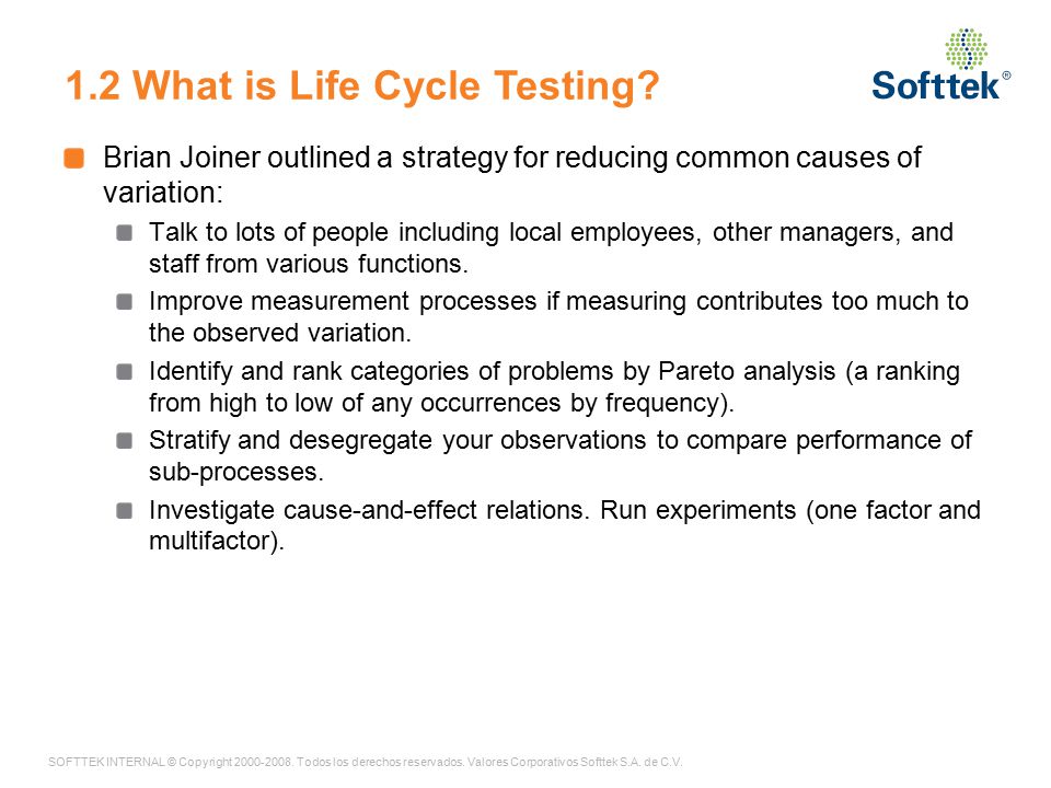 1.2 What is Life Cycle Testing