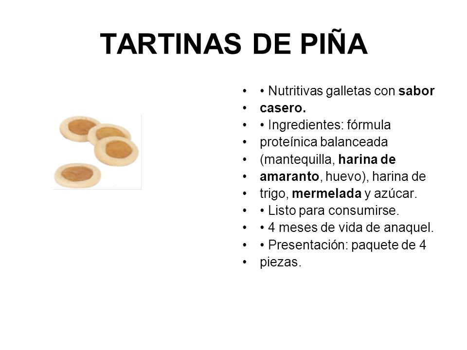 TARTINAS DE PIÑA • Nutritivas galletas con sabor casero.