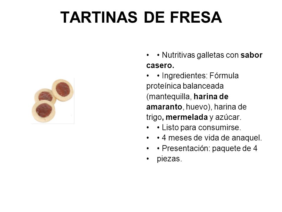 TARTINAS DE FRESA • Nutritivas galletas con sabor casero.