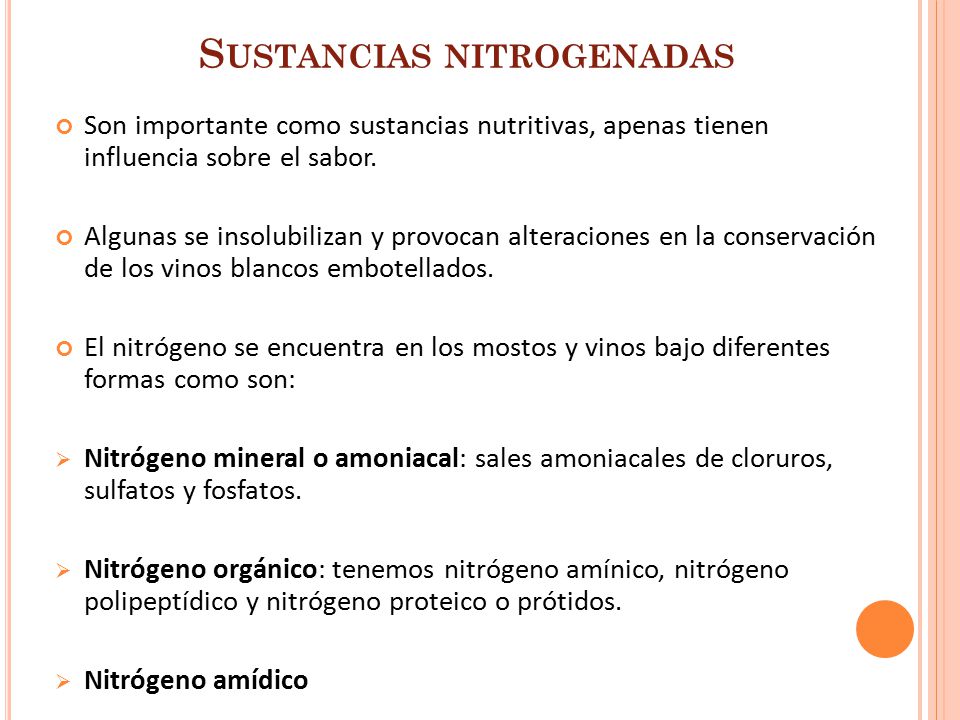 Sustancias nitrogenadas