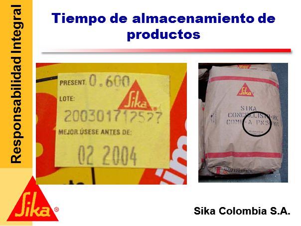 Tiempo de almacenamiento de productos