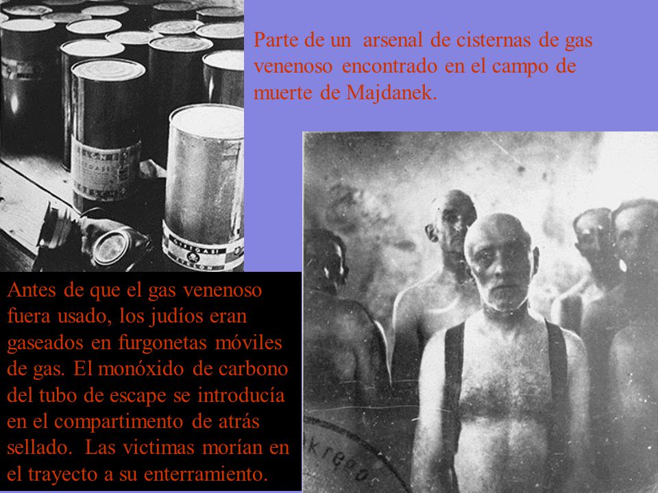Parte de un arsenal de cisternas de gas venenoso encontrado en el campo de muerte de Majdanek.