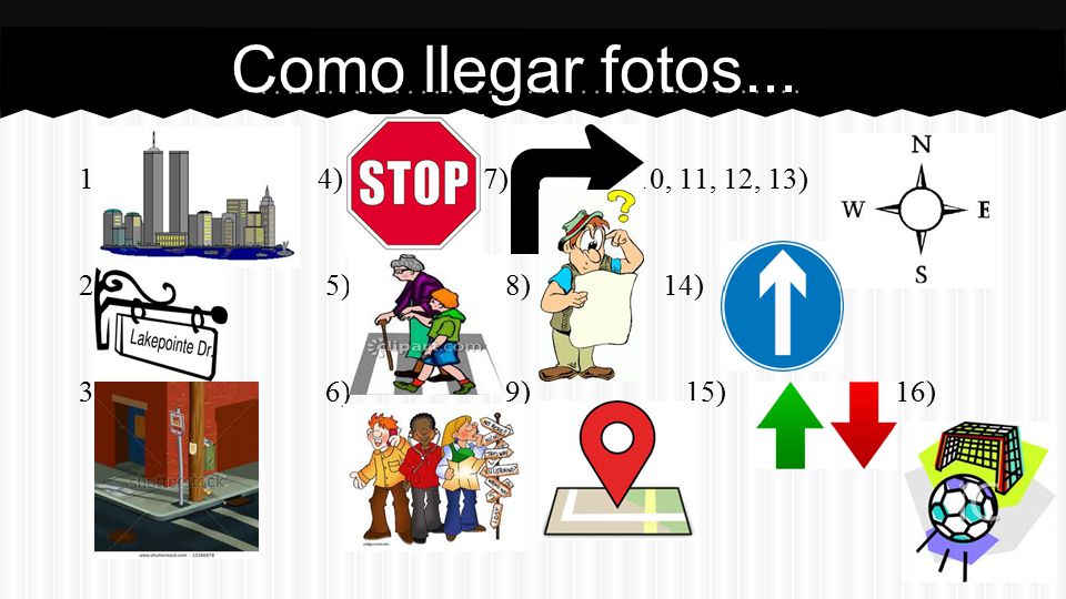 Como llegar fotos... 1) 4) 7) 10, 11, 12, 13) 2) 5) 8) 14)