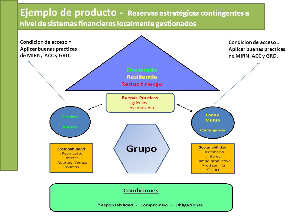 Ejemplo de producto - Reservas estratégicas contingentes a nivel de sistemas financieros localmente gestionados