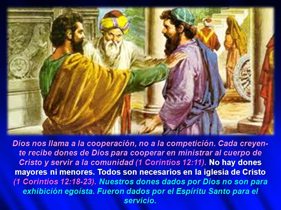 Dios nos llama a la cooperación, no a la competición