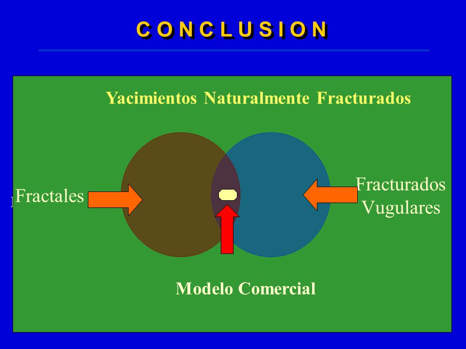 C O N C L U S I O N Yacimientos Naturalmente Fracturados
