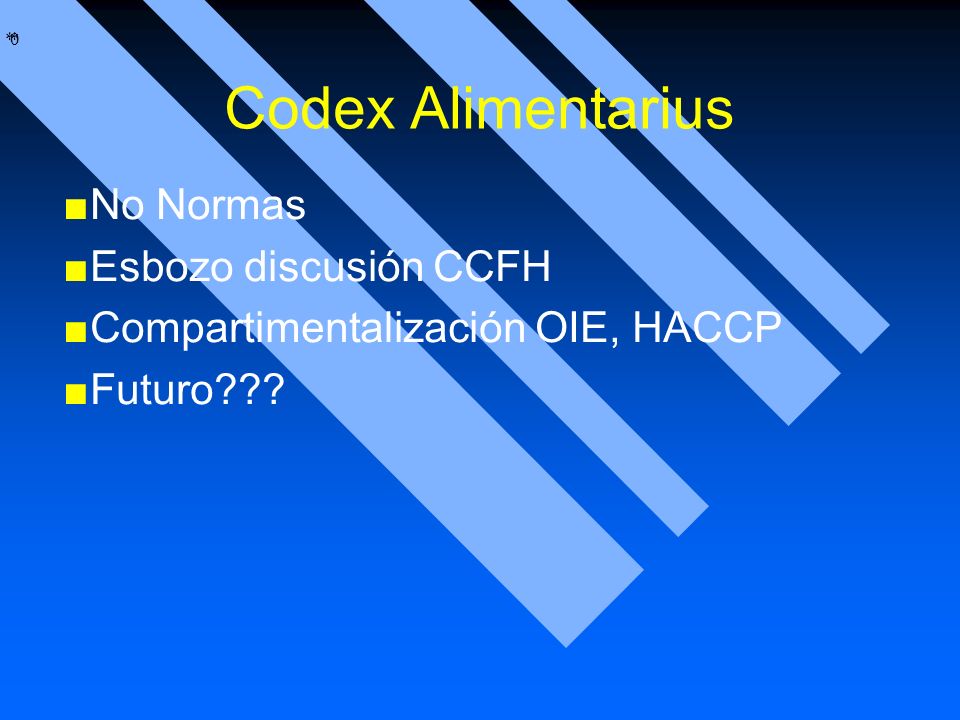 Codex Alimentarius No Normas Esbozo discusión CCFH