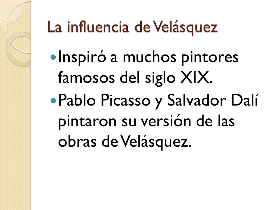 La influencia de Velásquez