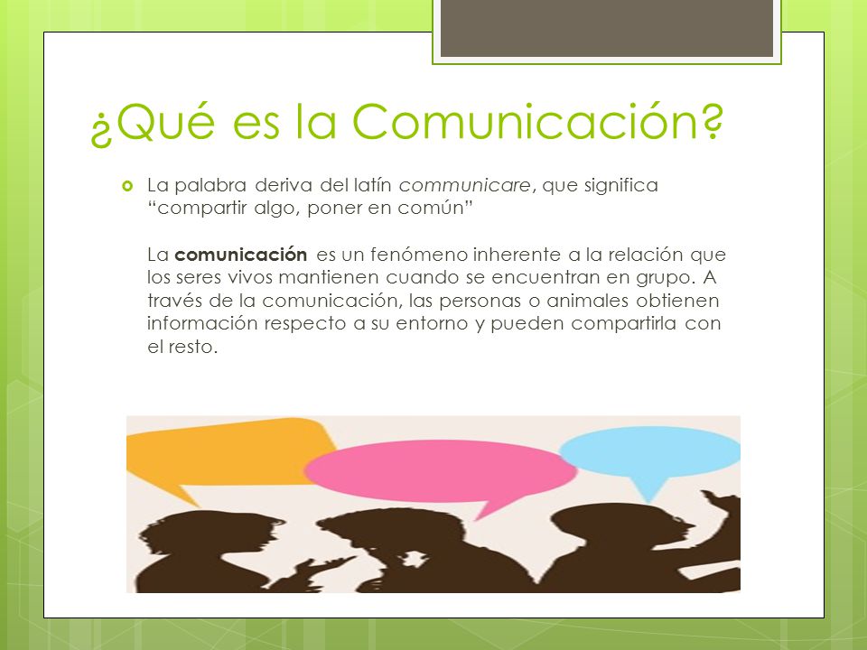 ¿Qué es la Comunicación