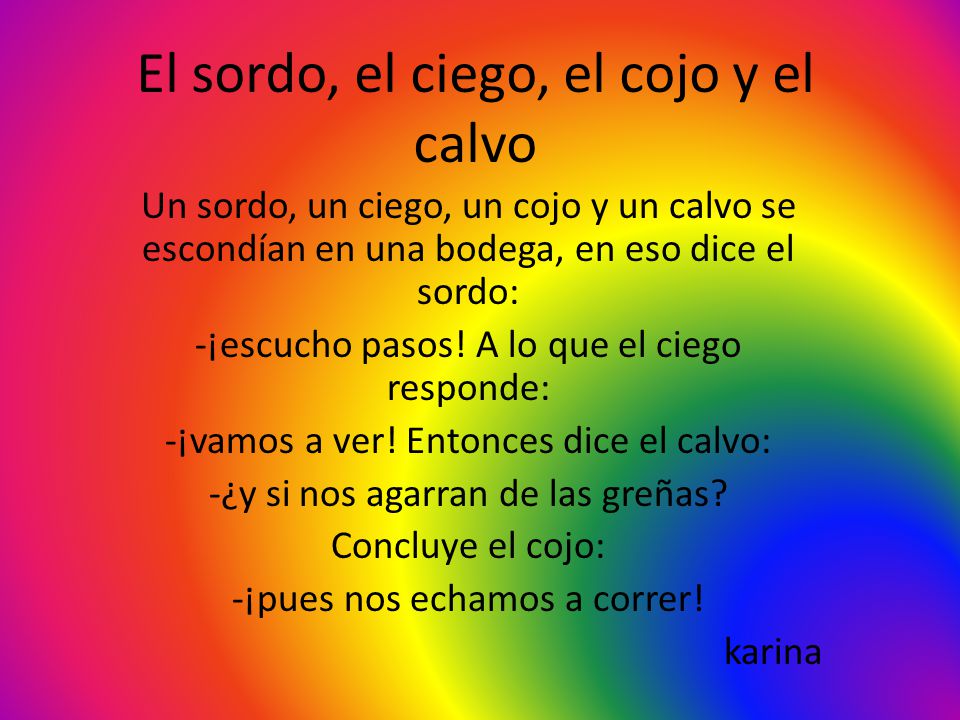 El sordo, el ciego, el cojo y el calvo