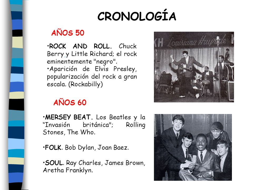 CRONOLOGÍA AÑOS 50. ROCK AND ROLL. Chuck Berry y Little Richard; el rock eminentemente negro .