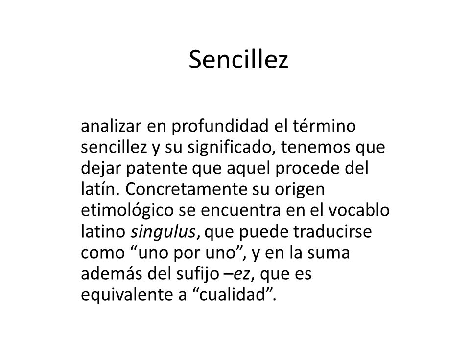 Sencillez