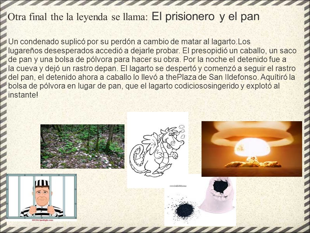 Otra final the la leyenda se llama: El prisionero y el pan