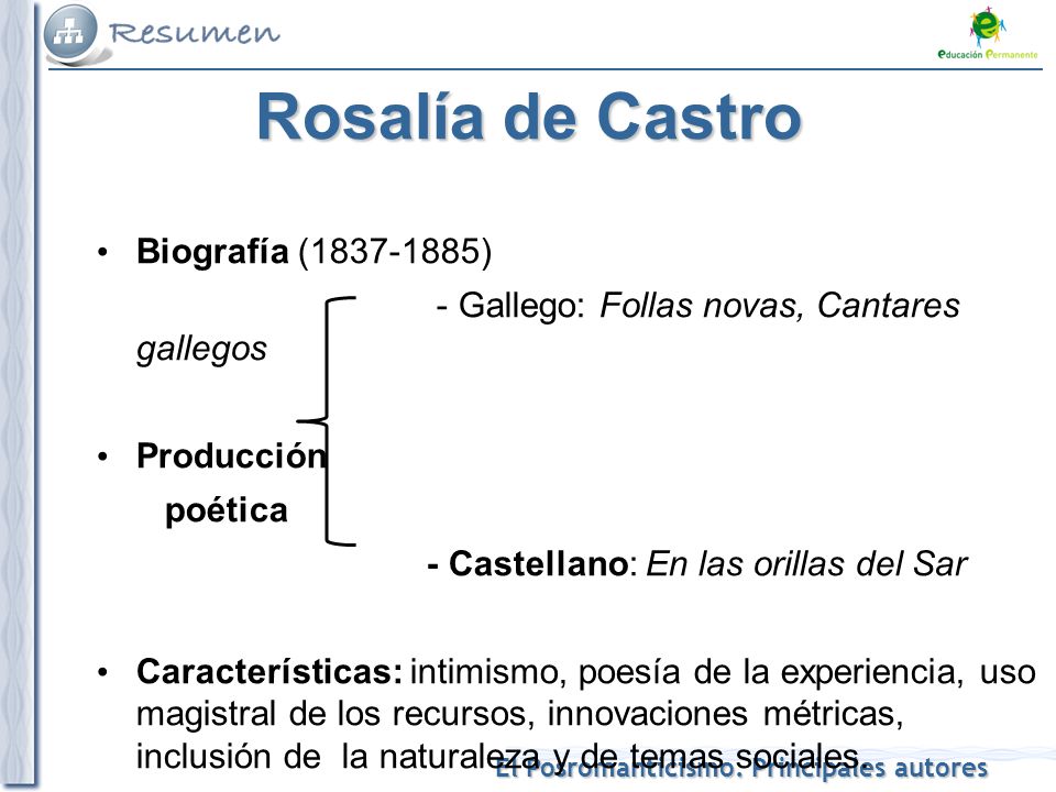 Rosalía de Castro Biografía ( )
