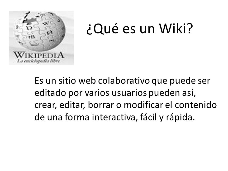 ¿Qué es un Wiki
