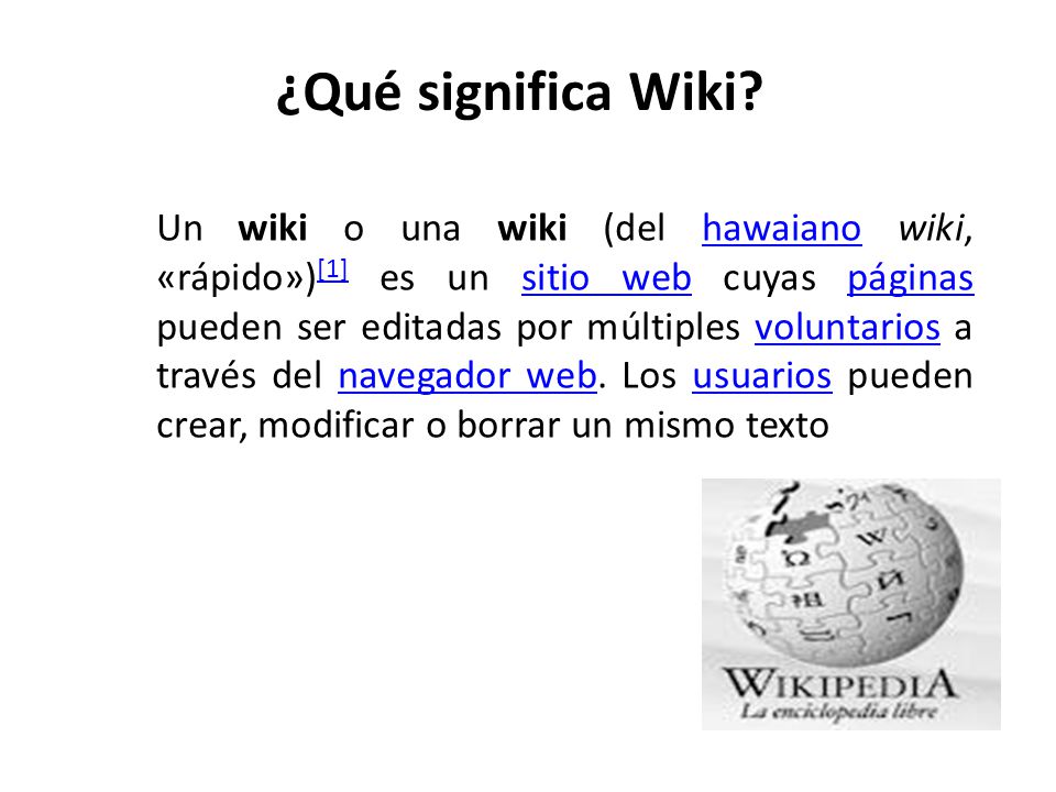 ¿Qué significa Wiki