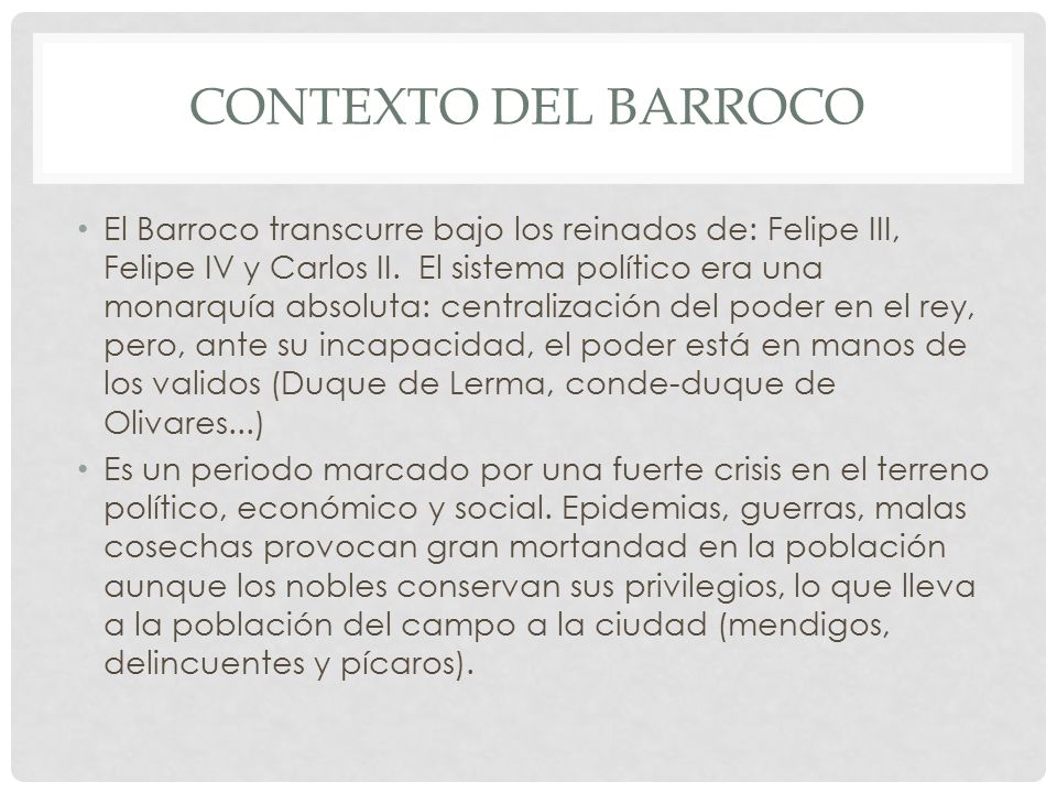 CONTEXTO DEL BARROCO