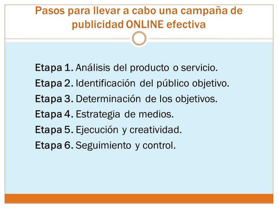 Pasos para llevar a cabo una campaña de publicidad ONLINE efectiva