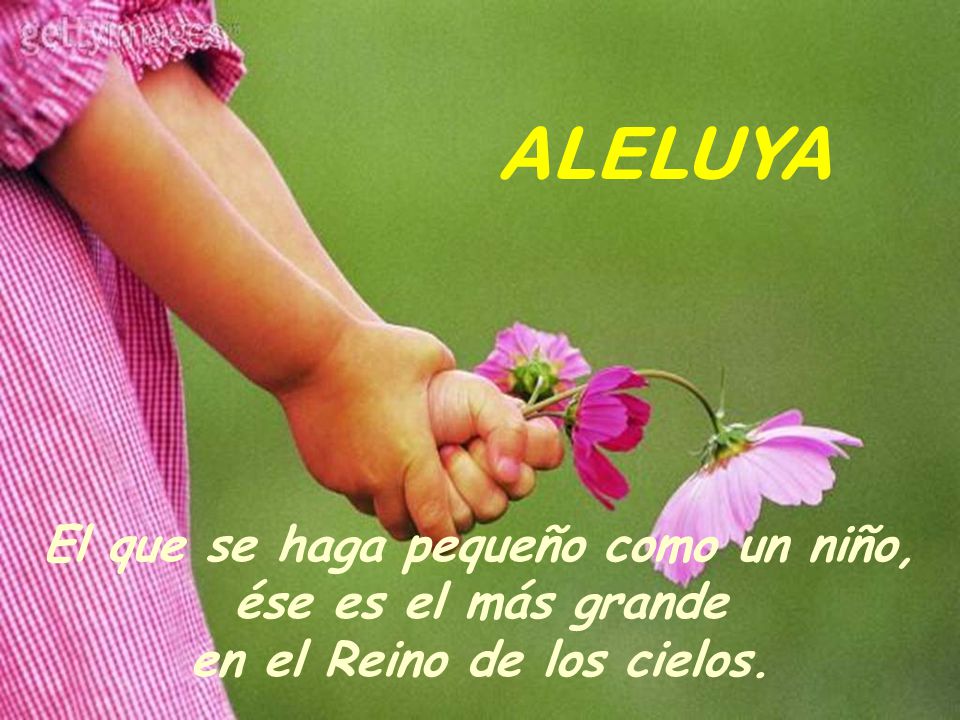 El que se haga pequeño como un niño, en el Reino de los cielos.