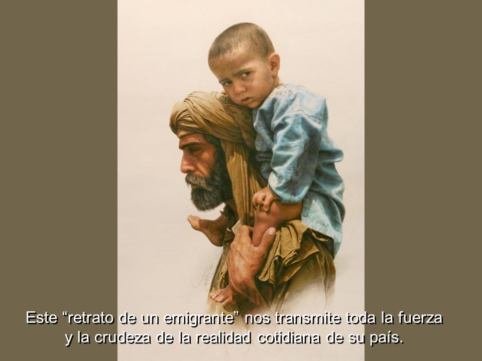 Este retrato de un emigrante nos transmite toda la fuerza y la crudeza de la realidad cotidiana de su país.
