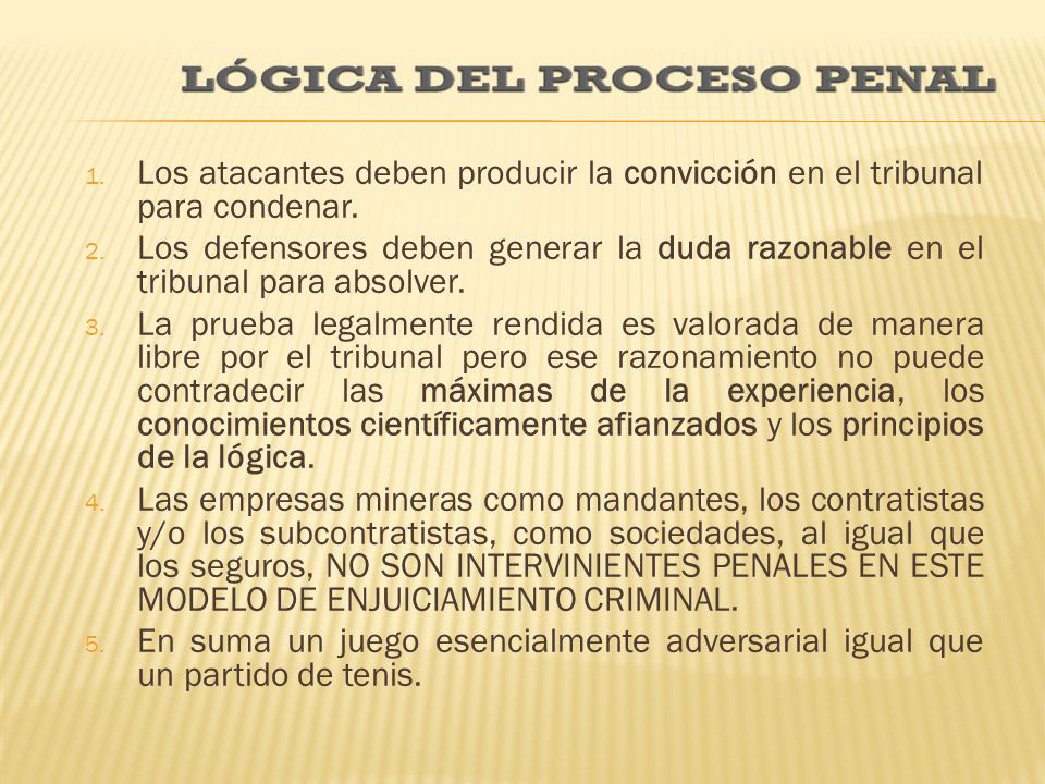 Los atacantes deben producir la convicción en el tribunal para condenar.