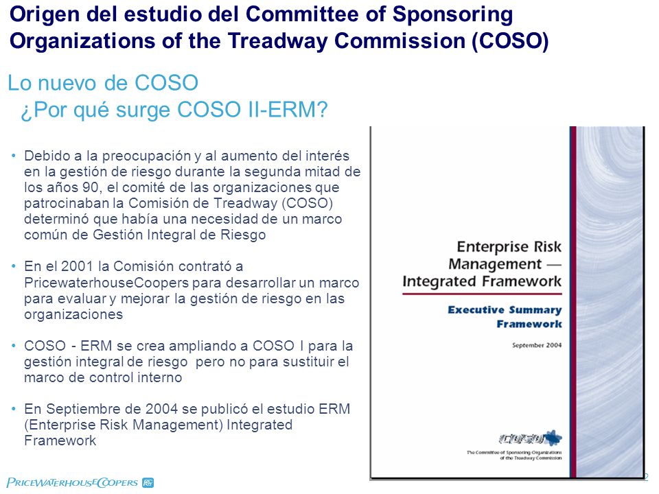 Lo nuevo de COSO ¿Por qué surge COSO II-ERM