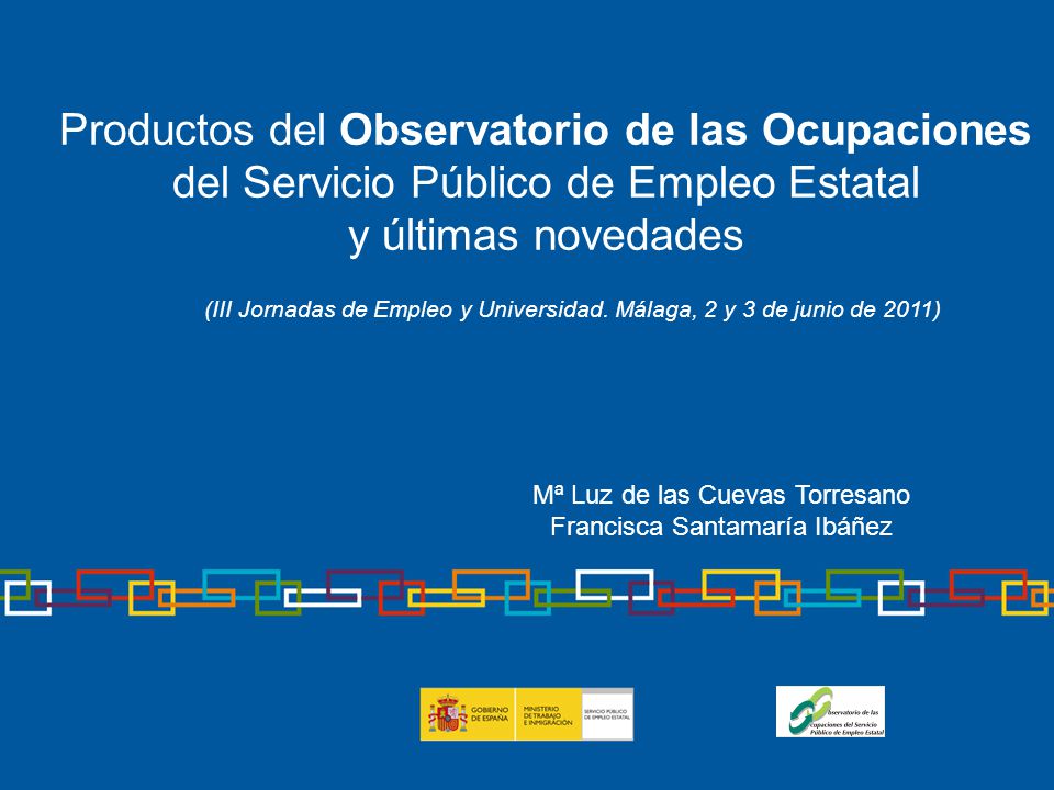 Productos del Observatorio de las Ocupaciones