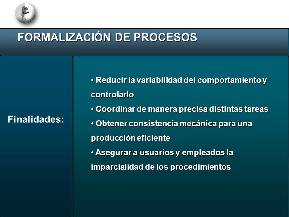 FORMALIZACIÓN DE PROCESOS