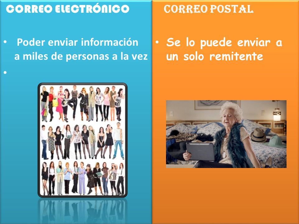 CORREO ELECTRÓNICO Poder enviar información a miles de personas a la vez.
