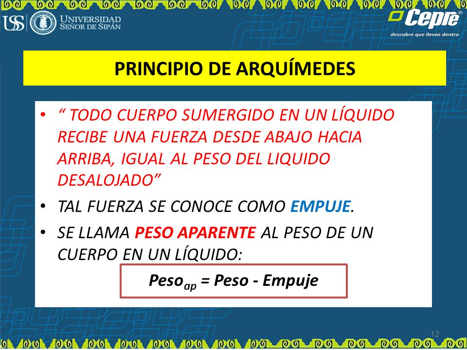 PRINCIPIO DE ARQUÍMEDES
