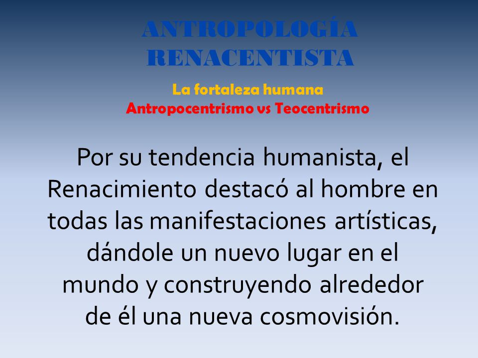 ANTROPOLOGÍA RENACENTISTA