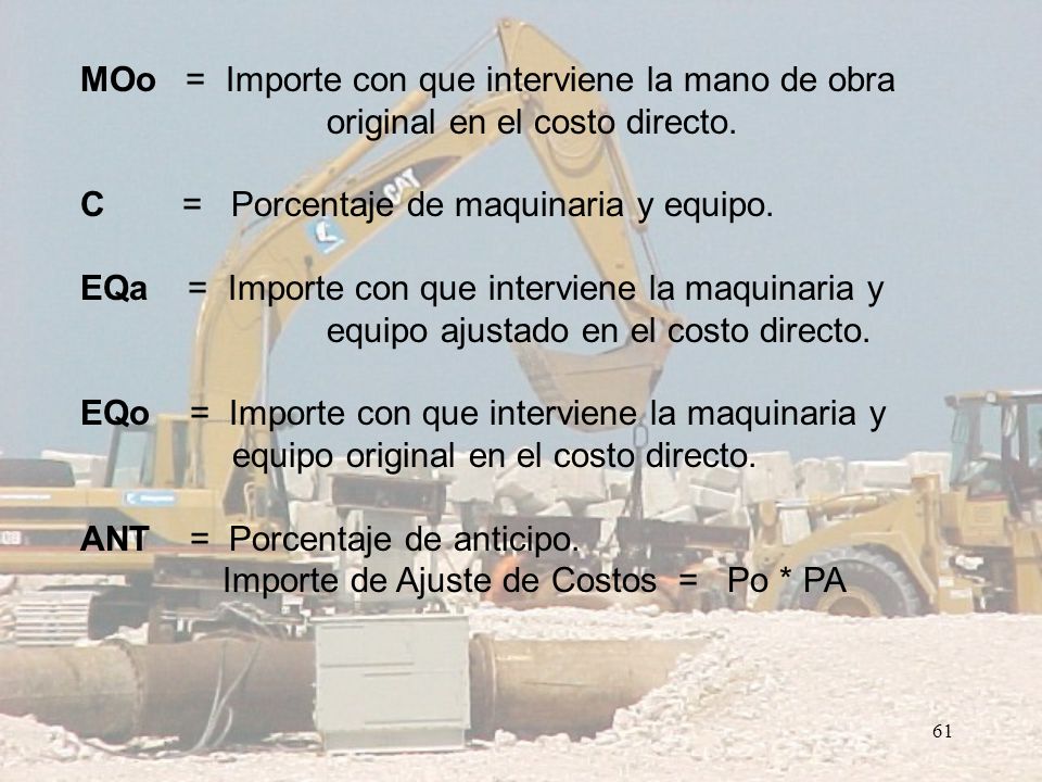 MOo = Importe con que interviene la mano de obra
