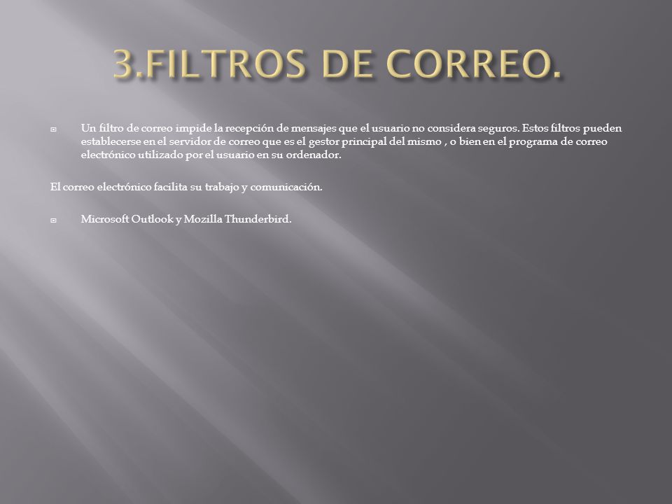 3.FILTROS DE CORREO.