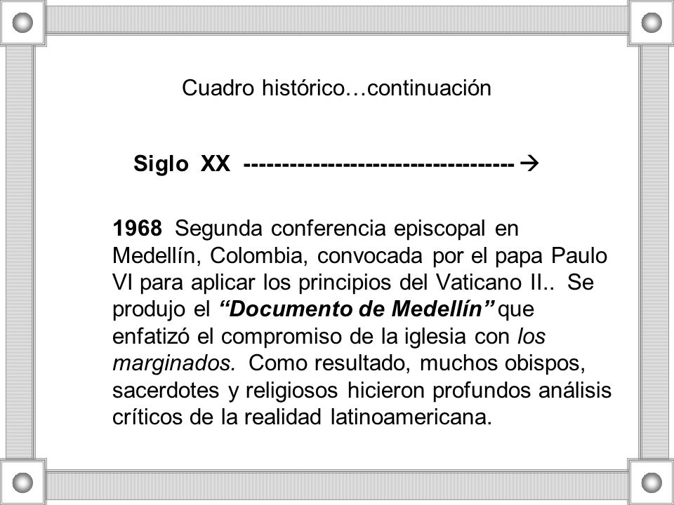 Cuadro histórico…continuación