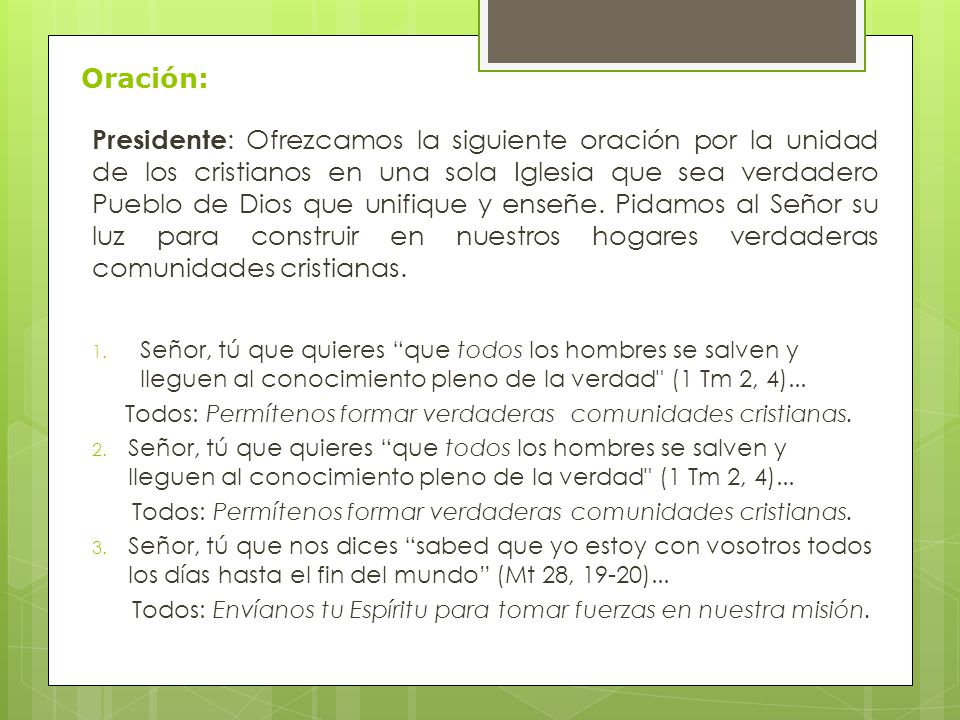 Oración: