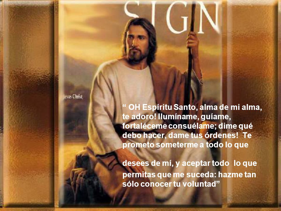 OH Espíritu Santo, alma de mi alma, te adoro