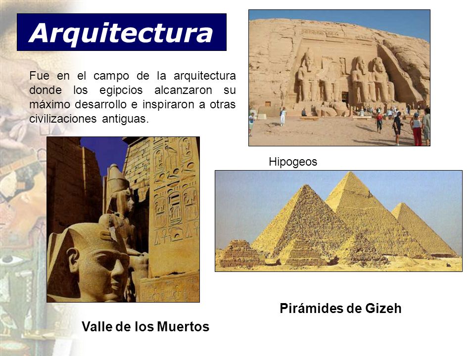 Arquitectura Pirámides de Gizeh Valle de los Muertos