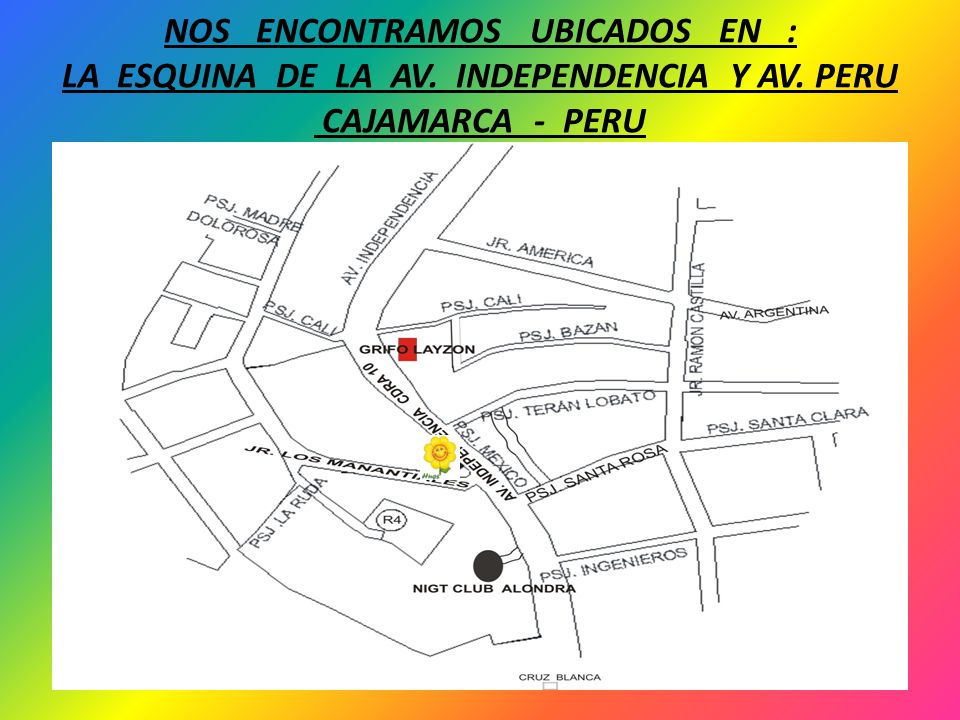 NOS ENCONTRAMOS UBICADOS EN : LA ESQUINA DE LA AV. INDEPENDENCIA Y AV