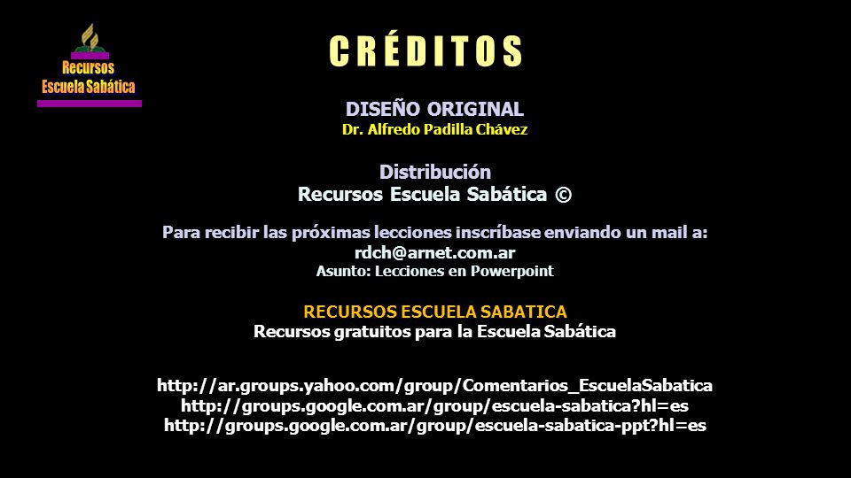 C R É D I T O S DISEÑO ORIGINAL Distribución