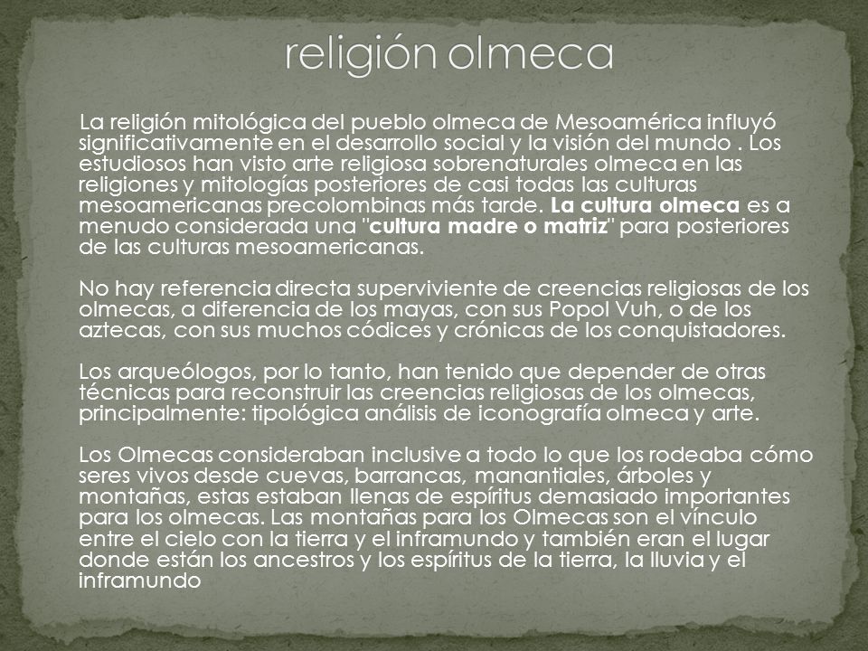 religión olmeca