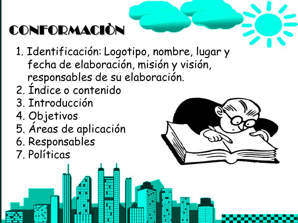 CONFORMACIÒN 1. Identificación: Logotipo, nombre, lugar y fecha de elaboración, misión y visión, responsables de su elaboración.
