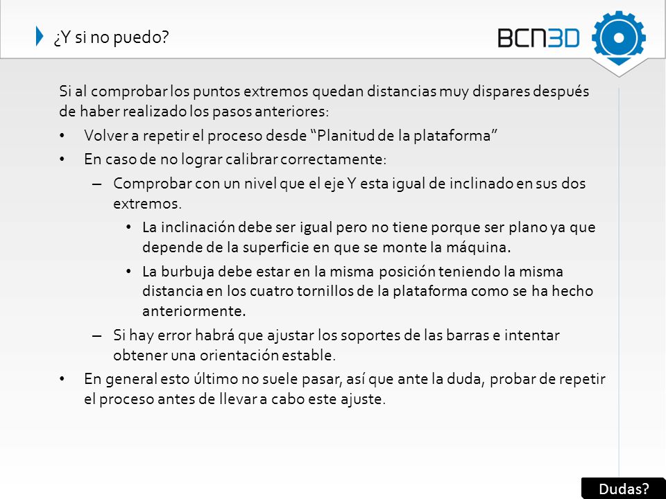 ¿Y si no puedo Si al comprobar los puntos extremos quedan distancias muy dispares después de haber realizado los pasos anteriores: