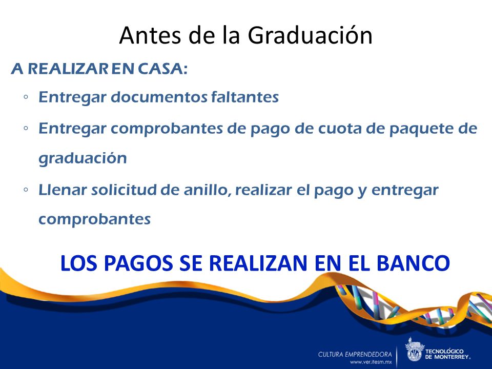 LOS PAGOS SE REALIZAN EN EL BANCO