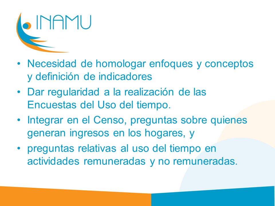 Necesidad de homologar enfoques y conceptos y definición de indicadores