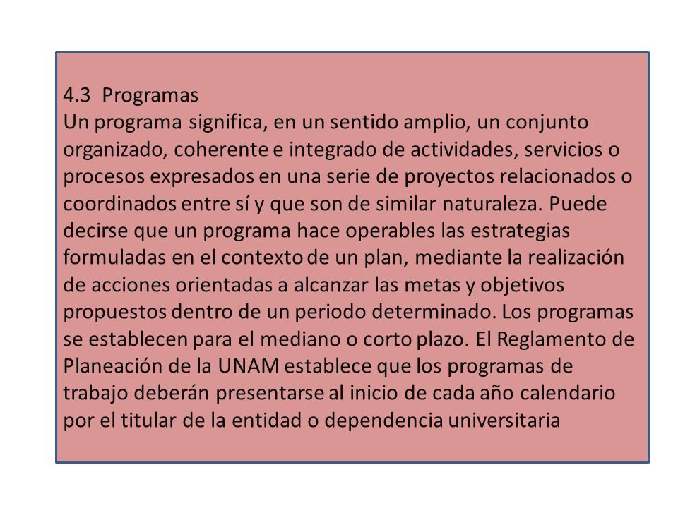 4.3 Programas