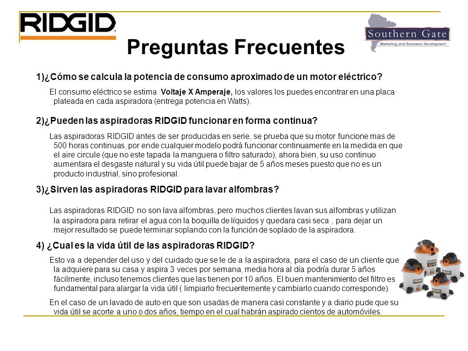 Preguntas Frecuentes 1)¿Cómo se calcula la potencia de consumo aproximado de un motor eléctrico