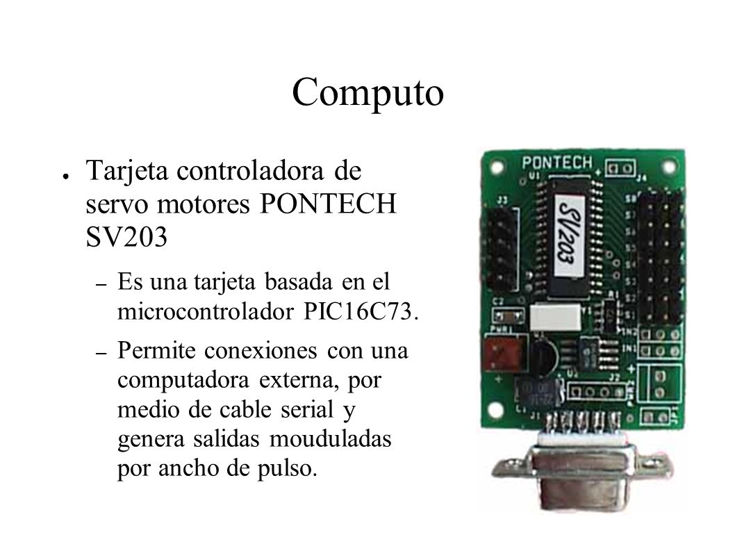 Computo Tarjeta controladora de servo motores PONTECH SV203