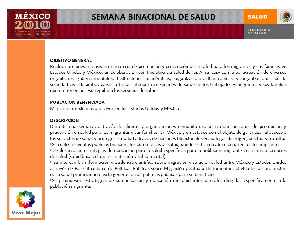SEMANA BINACIONAL DE SALUD