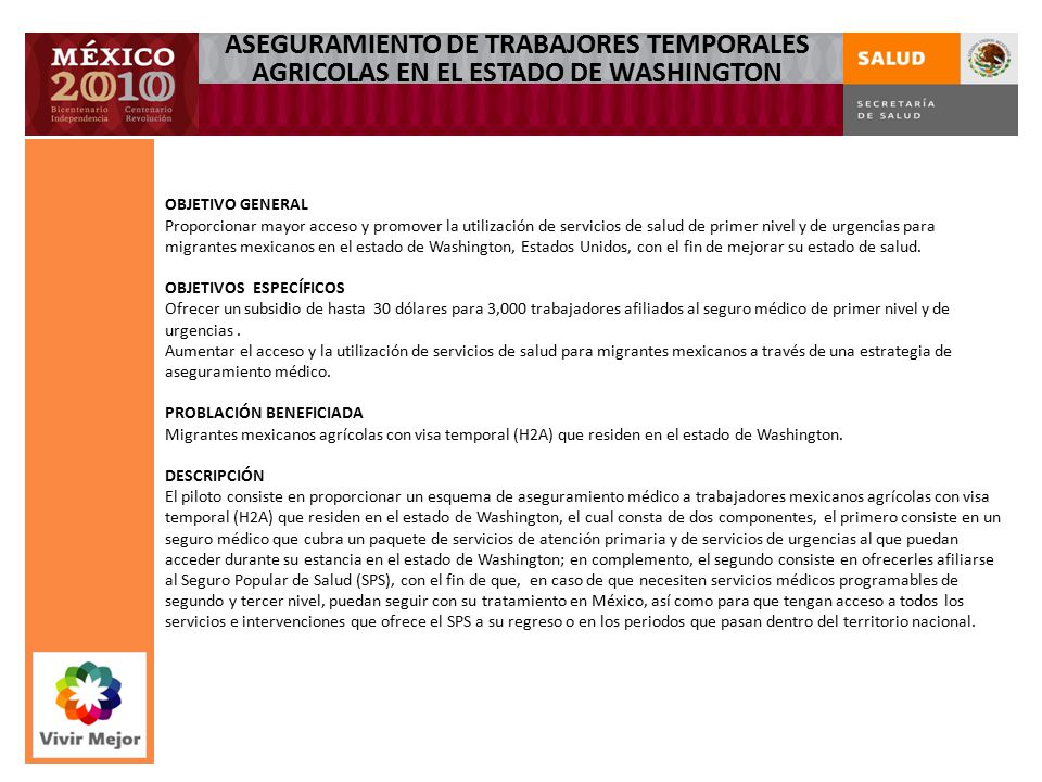 ASEGURAMIENTO DE TRABAJORES TEMPORALES AGRICOLAS EN EL ESTADO DE WASHINGTON